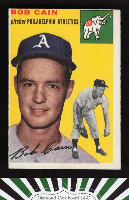 1954 Topps #61 Bob Cain VGEX j, front