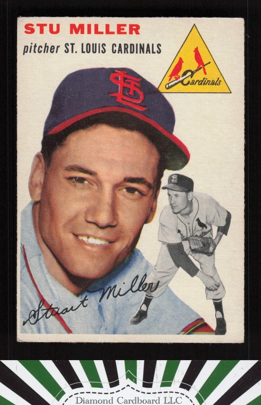 1954 Topps #164 Stu Miller VGEX g, front