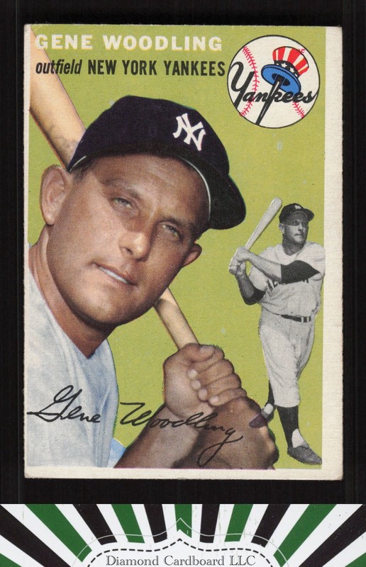 1954 Topps #101 Gene Woodling VGEX f, front