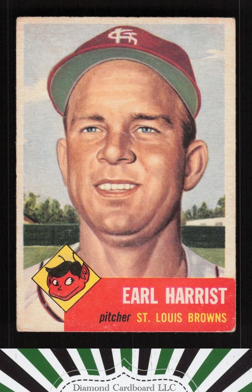1953 Topps #65 Earl Harrist VG+ a, front