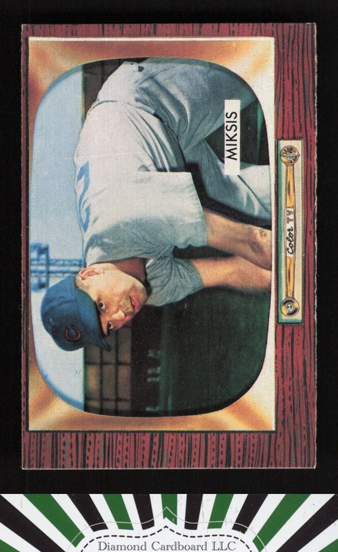 1955 Bowman #181 Eddie Miksis VGEX, front