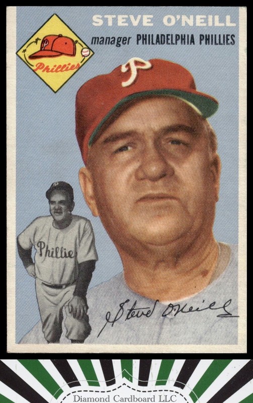 1954 Topps #127 Steve O'Neill GD+ m, front