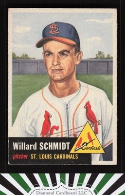 1953 Topps #168 Willard Schmidt VGEX [CENTERED] b, front