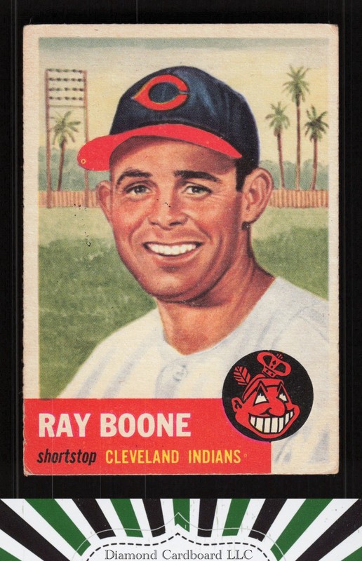 1953 Topps #25 Ray Boone VGEX b, front