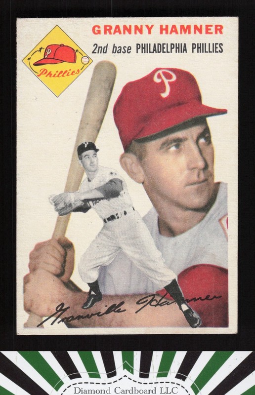 1954 Topps #24 Granny Hamner VGEX+ d, front