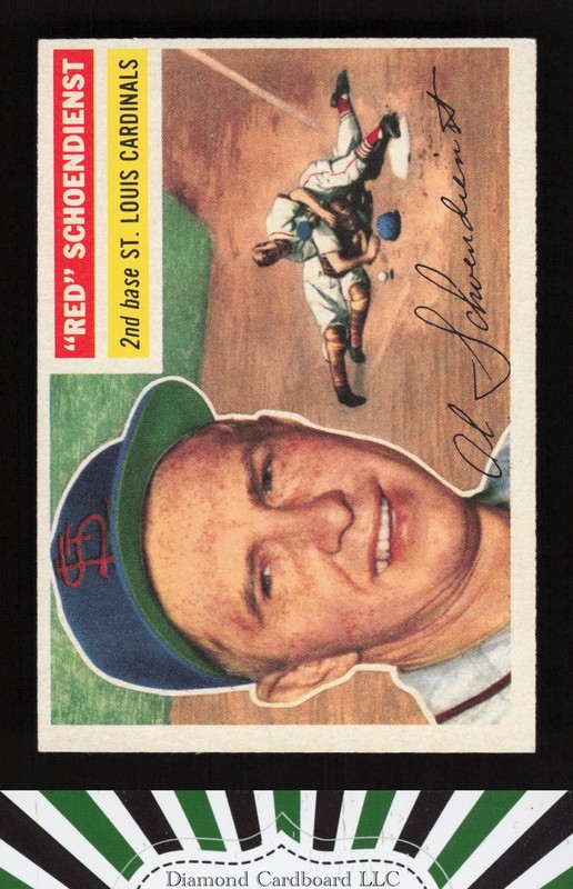 1956 Topps #165 Red Schoendienst EXMT q, front