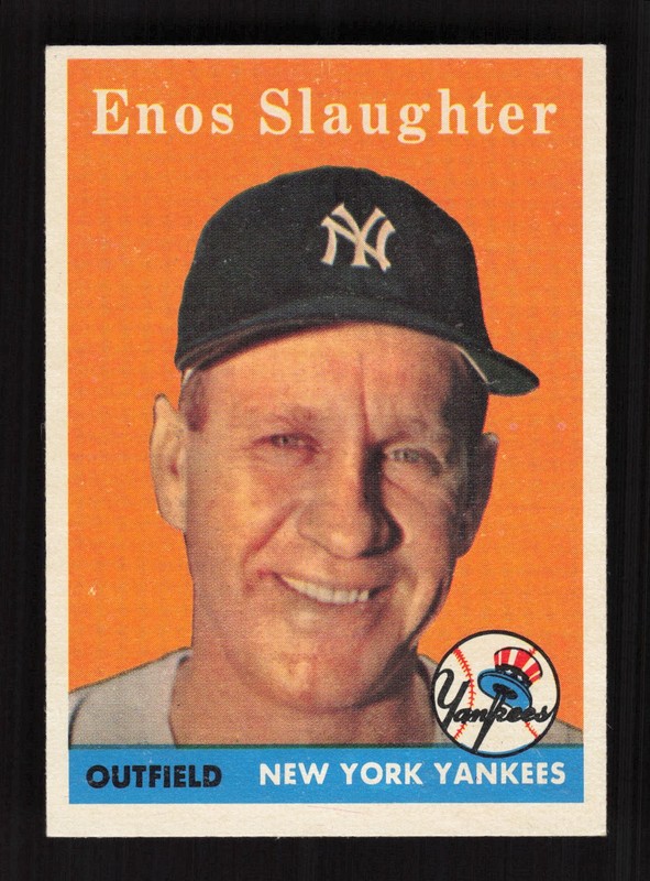 1958 Topps #142 Enos Slaughter EXMT k, front