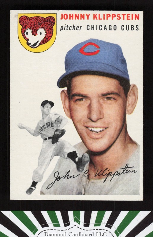 1954 Topps #31 Johnny Klippstein EX b, front