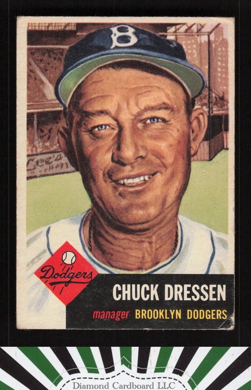 1953 Topps #50 Chuck Dressen GD+ (has indents) c, front