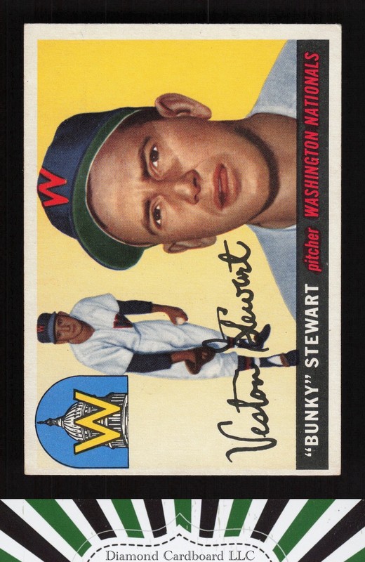 1955 Topps #136 Bunky Stewart EX j, front
