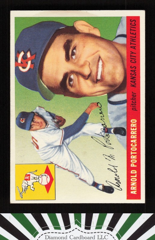 1955 Topps #77 Arnold Portocarrero EX+ [GOOD EYE APPEAL] n, front