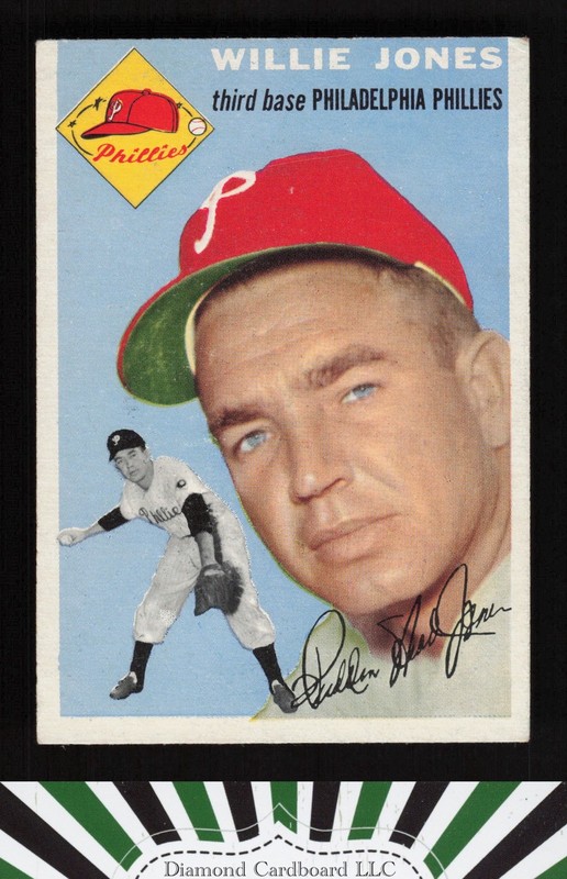 1954 Topps #41 Willie Jones EX b, front