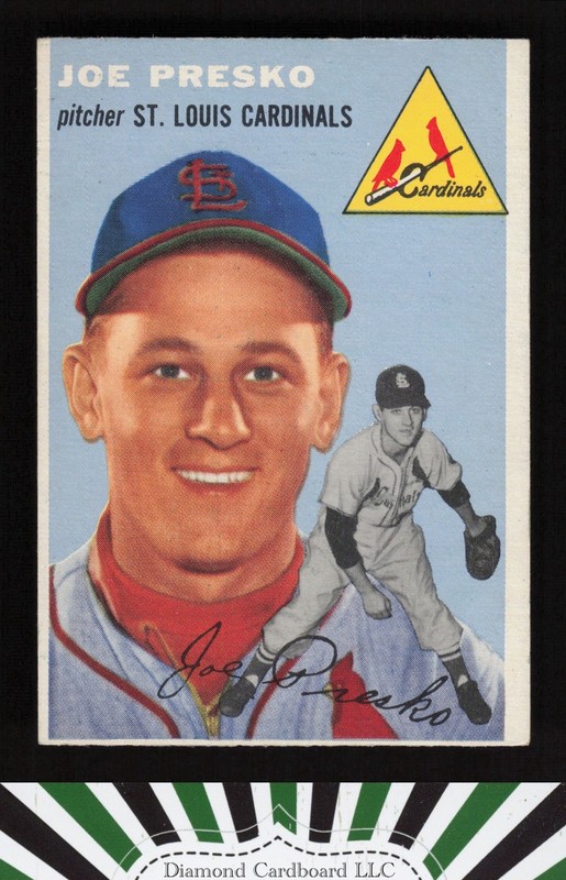 1954 Topps #135 Joe Presko VGEX+ o, front