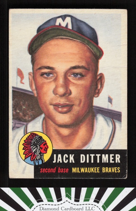 1953 Topps #212 Jack Dittmer VG c, front