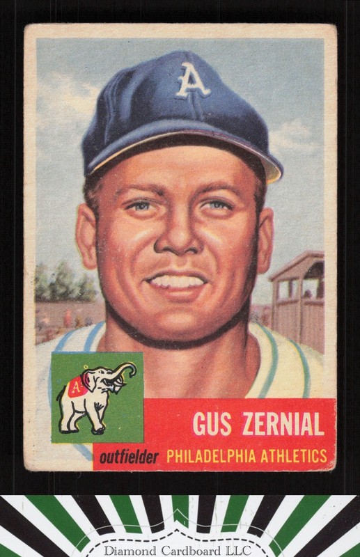1953 Topps #42 Gus Zernial GD [CENTERED] a, front