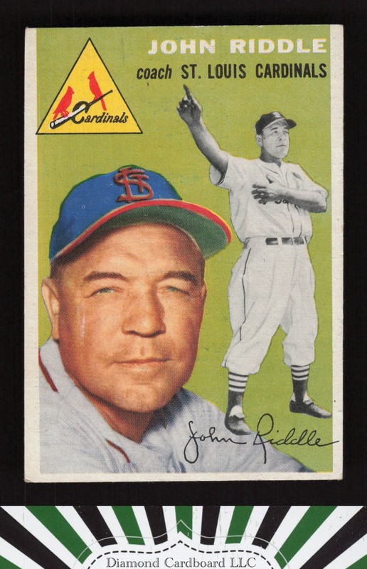 1954 Topps #147 Johnny Riddle EX f, front