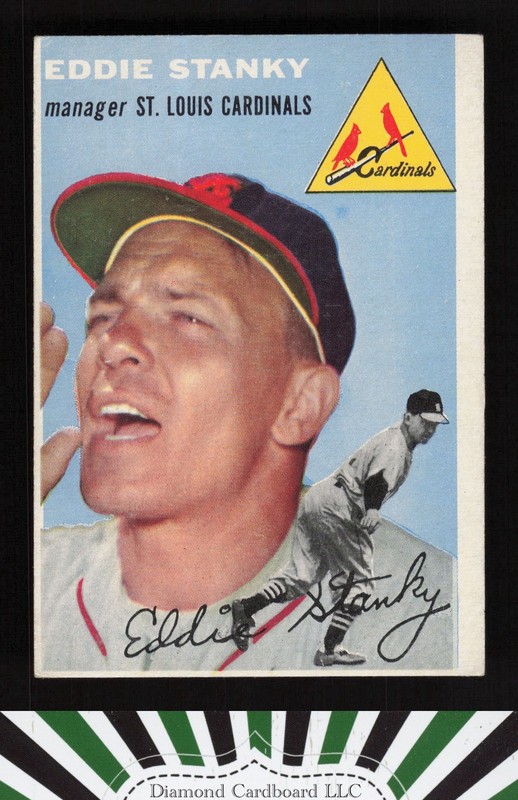 1954 Topps #38 Eddie Stanky VGEX g, front