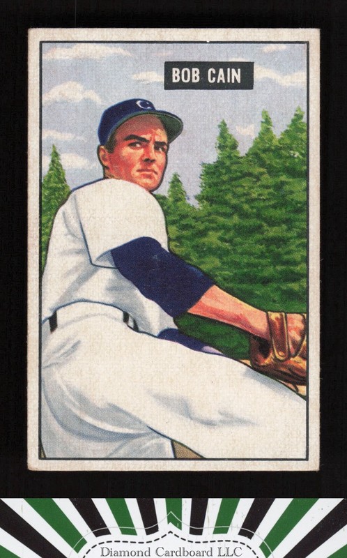 1951 Bowman #197 Bob Cain VGEX [CENTERED], front