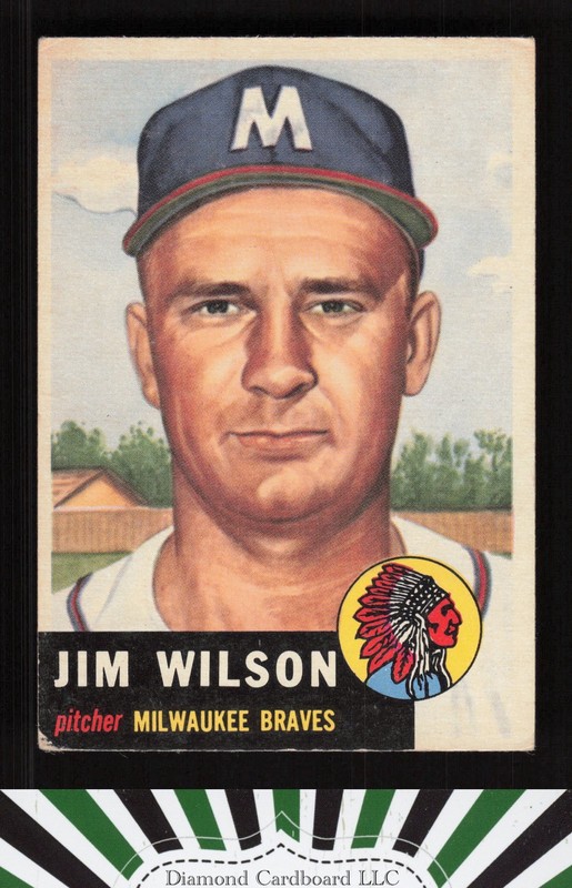 1953 Topps #208 Jim Wilson VG b, front