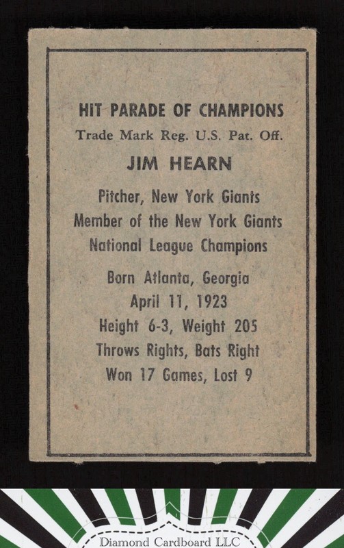 1952 Berk Ross Jim Hearn EXMT, back