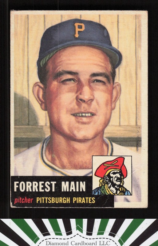 1953 Topps #198 Forrest Main GD+ i, front