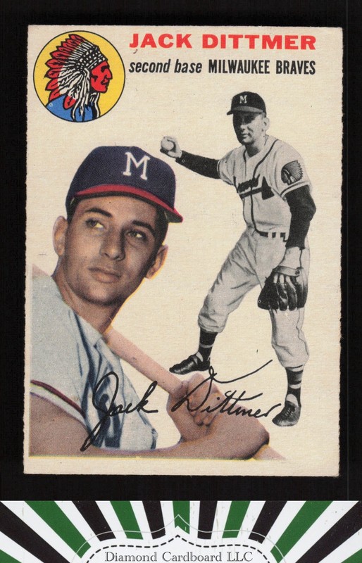 1954 Topps #53 Jack Dittmer VG+ f, front