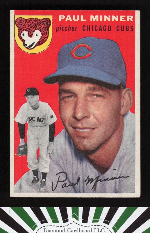 1954 Topps #28 Paul Minner VGEX+ [CENTERED] a, front