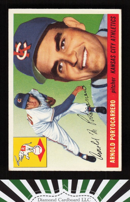 1955 Topps #77 Arnold Portocarrero VGEX+ m, front
