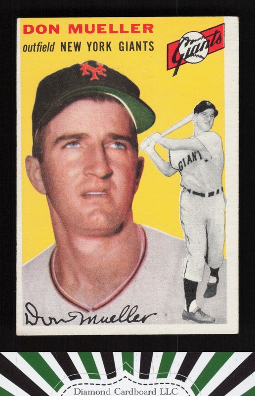 1954 Topps #42 Don Mueller EX c, front