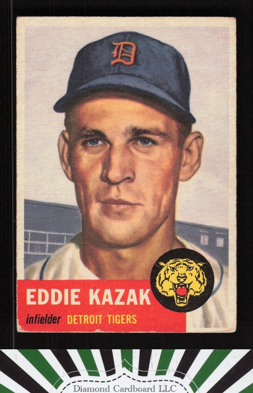 1953 Topps #194 Eddie Kazak GD a, front