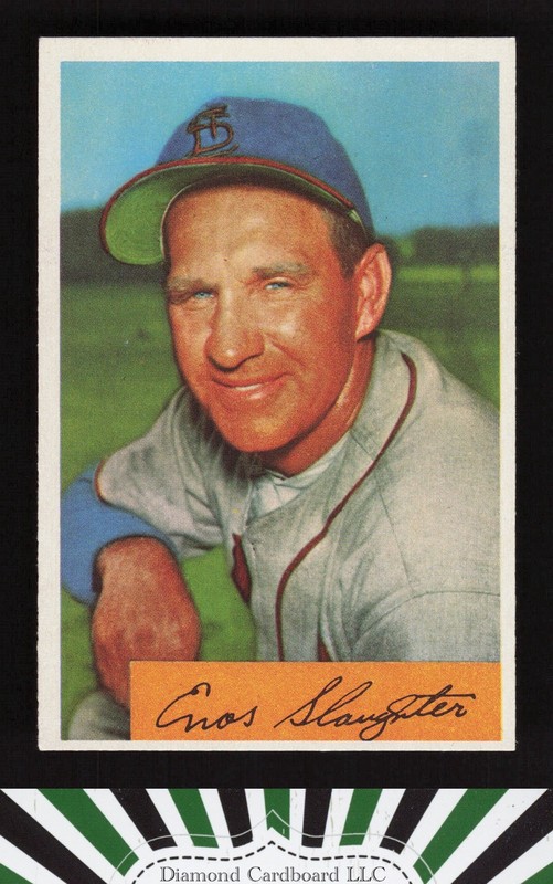1954 Bowman #62 Enos Slaughter NM h, front