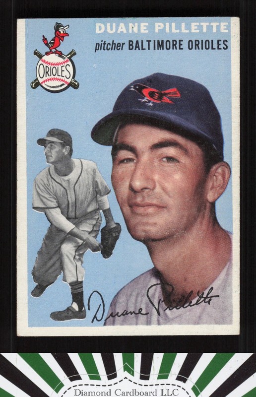 1954 Topps #107 Duane Pillette EX n, front