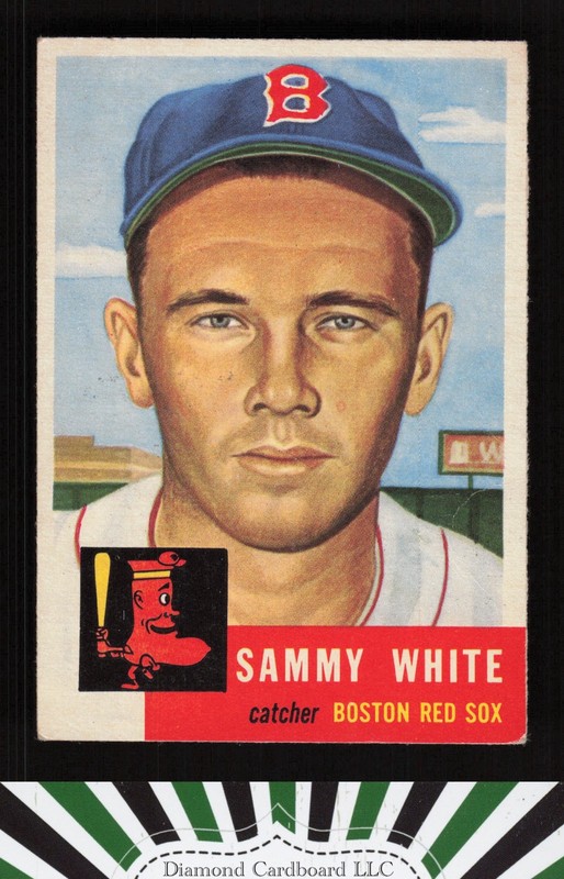 1953 Topps #139 Sammy White : Bio uses white text GD+ [CENTERED] h, front