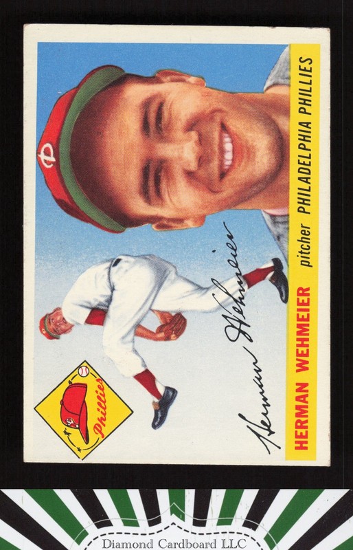 1955 Topps #29 Herman Wehmeier VGEX+ r, front