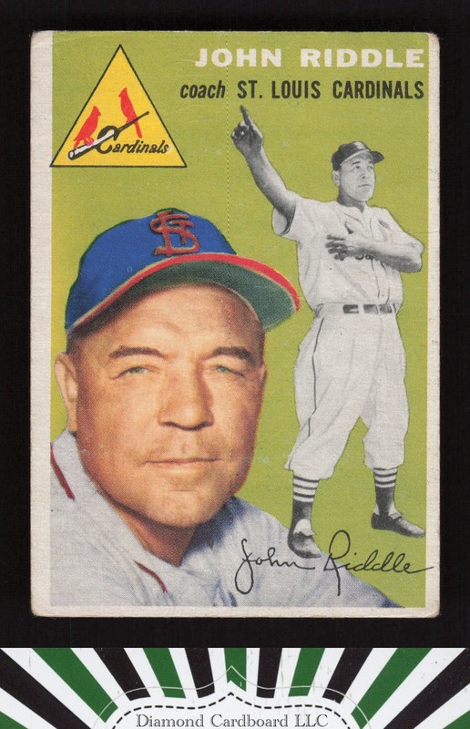 1954 Topps #147 Johnny Riddle GD i, front
