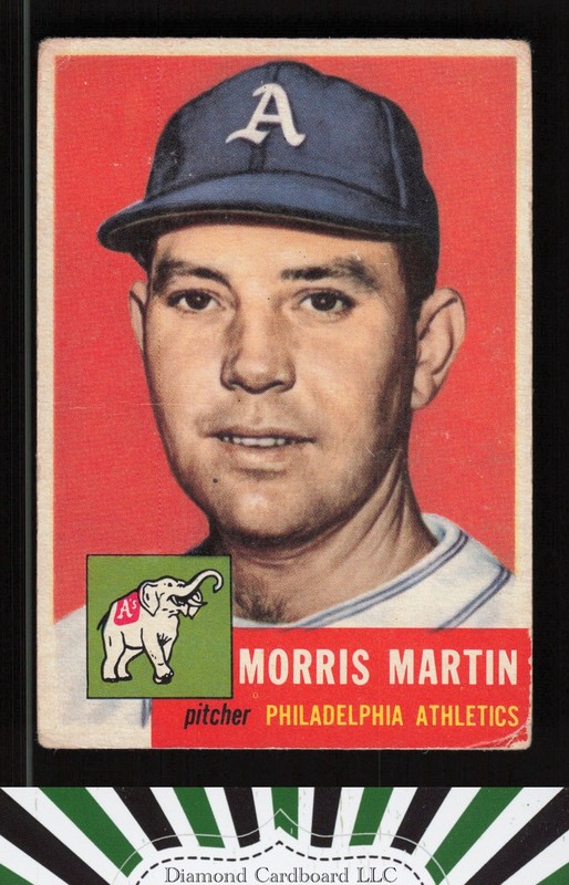 1953 Topps #227 Morris Martin GD [NICELY CENTERED] b, front