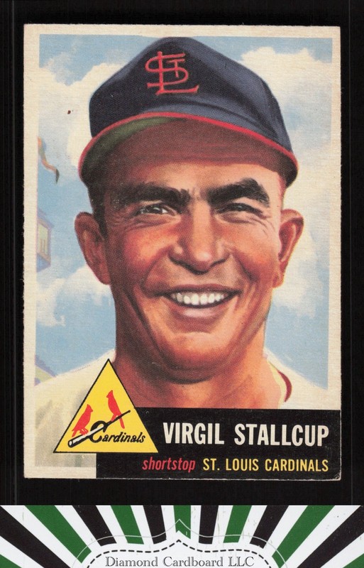 1953 Topps #180 Virgil Stallcup EX i, front