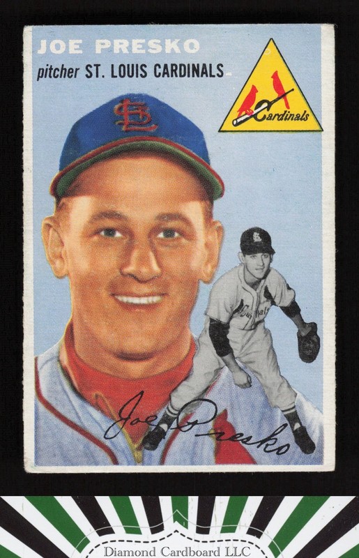 1954 Topps #135 Joe Presko VG e, front