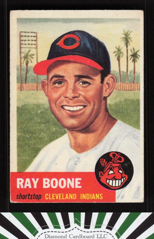 1953 Topps #25 Ray Boone VGEX d, front