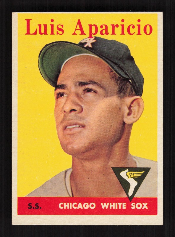 1958 Topps #85 Luis Aparicio White Letters EX h, front