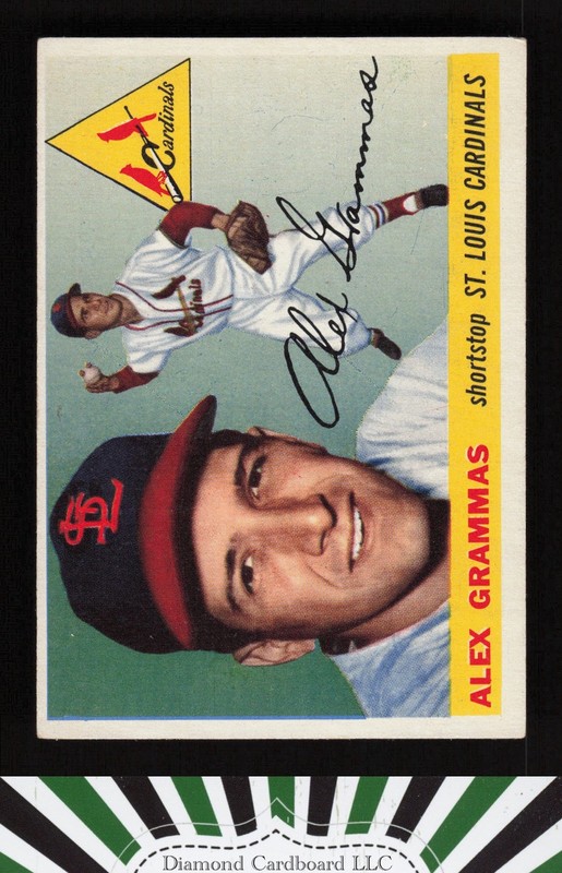 1955 Topps #21 Alex Grammas VGEX+ d, front