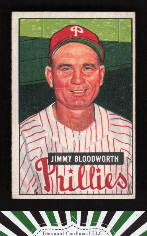 1951 Bowman #185 Jimmy Bloodworth VGEX, front