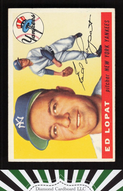 1955 Topps #109 Ed Lopat VG e, front
