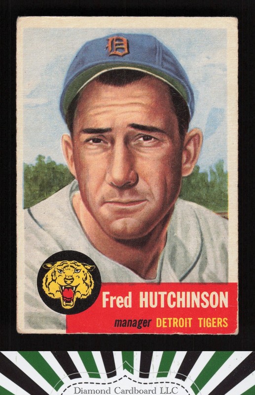 1953 Topps #72 Fred Hutchinson VG a, front