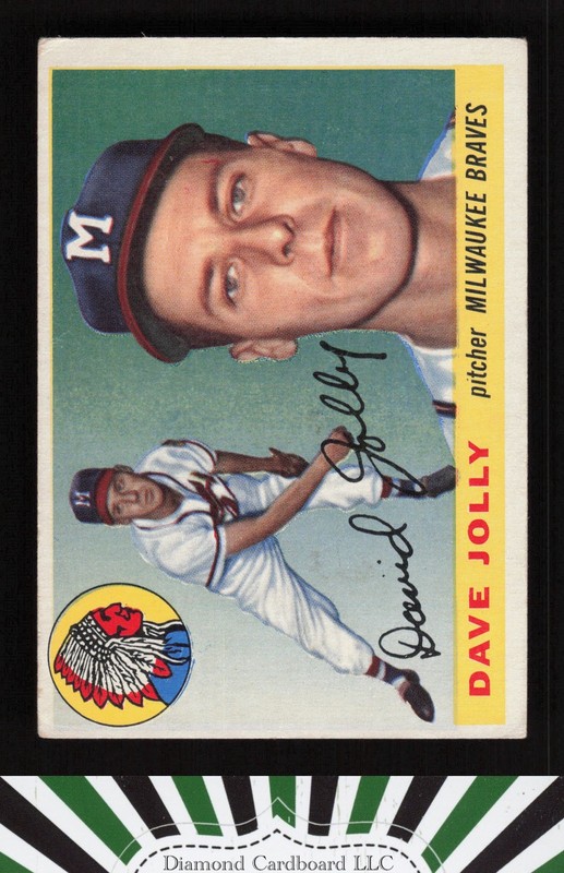 1955 Topps #35 Dave Jolly VG+ c, front