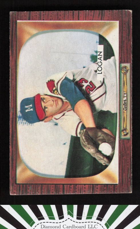 1955 Bowman #180 Johnny Logan VGEX, front