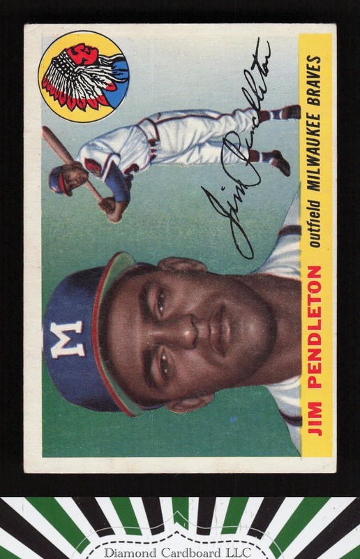 1955 Topps #15 Jim Pendleton VG+ a, front
