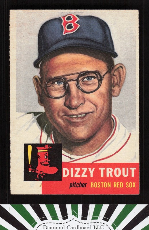 1953 Topps #169 Dizzy Trout NM h, front