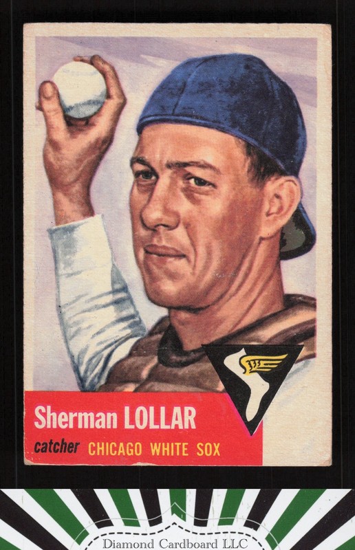1953 Topps #53 Sherm Lollar VGEX h, front