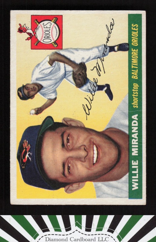 1955 Topps #154 Willie Miranda VG e, front